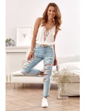 Mom fit jeans with holes 5120 - Online store - Boutique